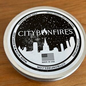 City Bonfires Outdoor Portable Fire Pit Handmade in USA Soy Tin Camp Hike NEW
